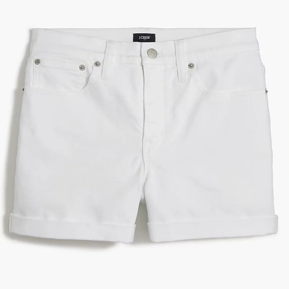 J.Crew Classic White Denim Shorts Size 33 - Picture 4 of 5
